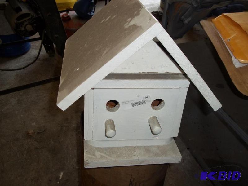 lot 326 image: Bird house and container of powdered soap