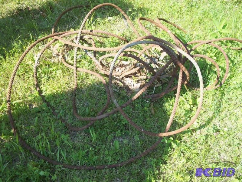 lot 37 image: Heavy Steel cable with 2 Tow Hooks