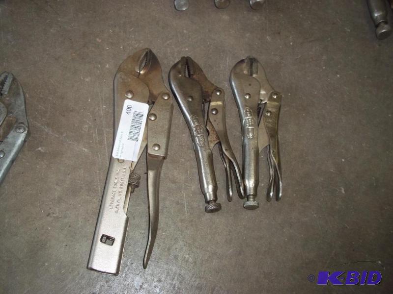 lot 400 image: 3 Locking Pliers
