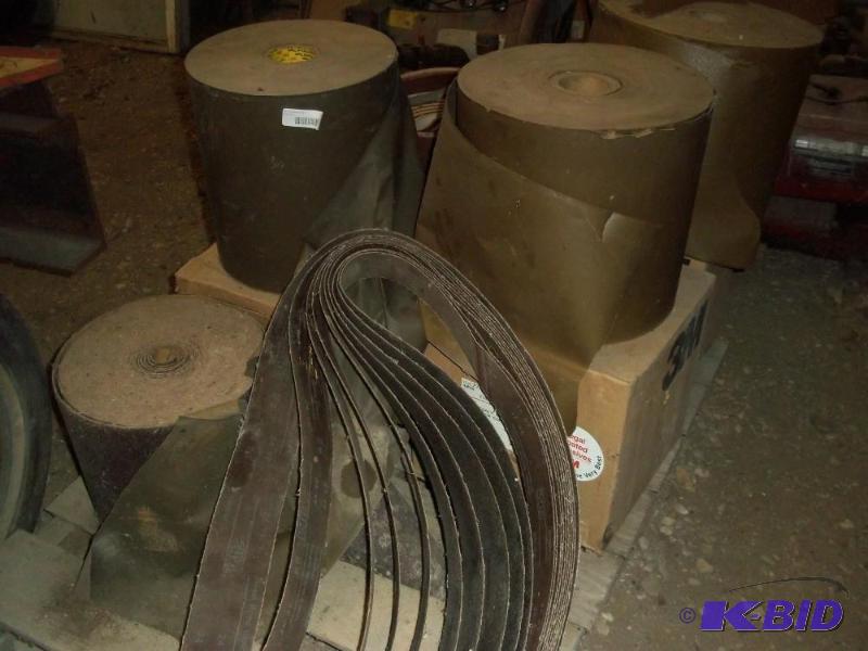 lot 57 image: Pallet of Sandpaper and Sanding Belts