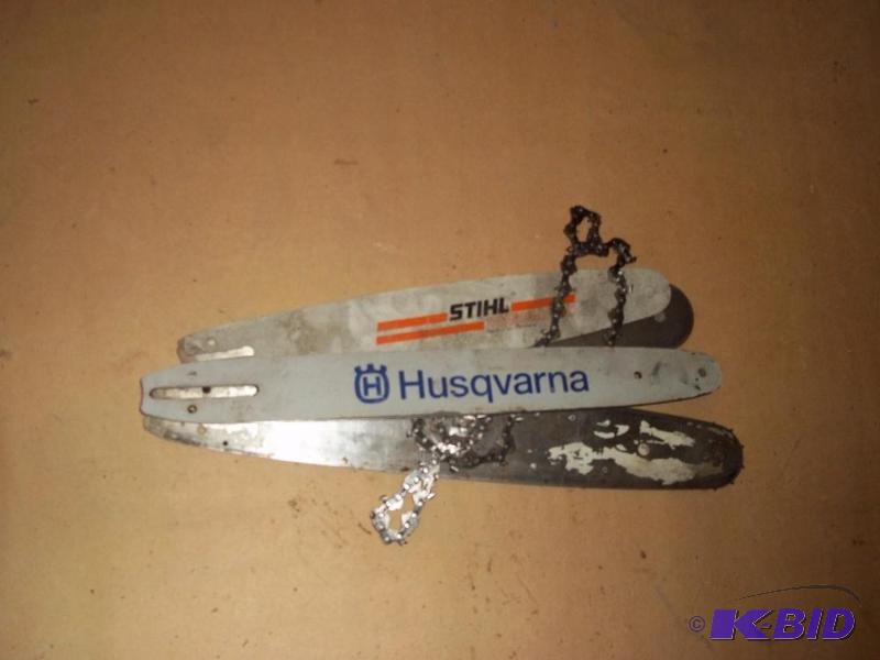 lot 64 image: 3 Chain Saw Bars with Chain