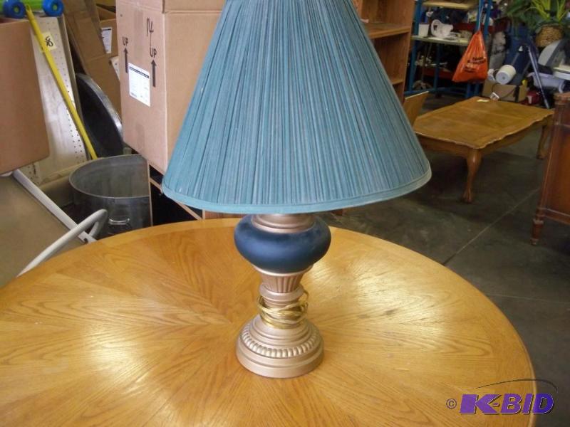 lot 173 image: Blue Table Lamp