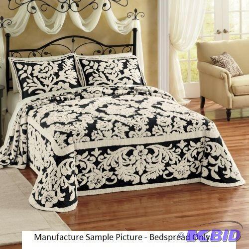 Black and White Chenille Queen&nbspSize Beds...