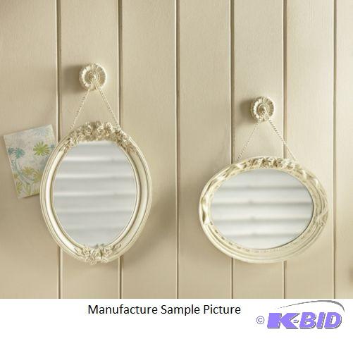 Two Oval Decorative Hanging Mirrors -&nbspEa...