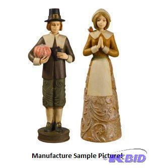Wheat Pilgrim Couple - Has been repaired - wo...