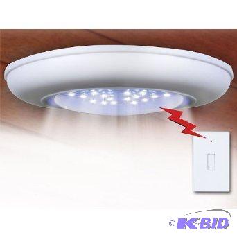 Cordless CeilingWall Light with Remote - Bat...