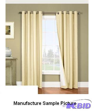 Two Curtain Panels - Light Yellow - 62 x 32 e...