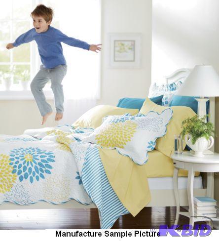 King Size Quilt -&nbspDazzling yellow and bl...