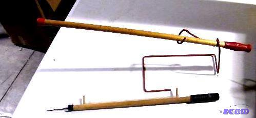 Mixed Lot  Lot of 2 Old Ice Fishing Rods and ...