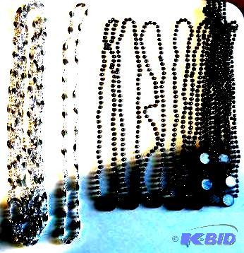 Lot of Mardi Gras Beads - 5 Silver - 11 Dos E...