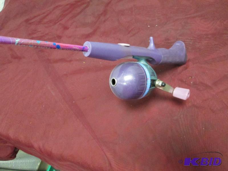 One purple fishing rod- has Hannah Montana wr, Store Inventory  Overstock And Closeouts Resale Profits!