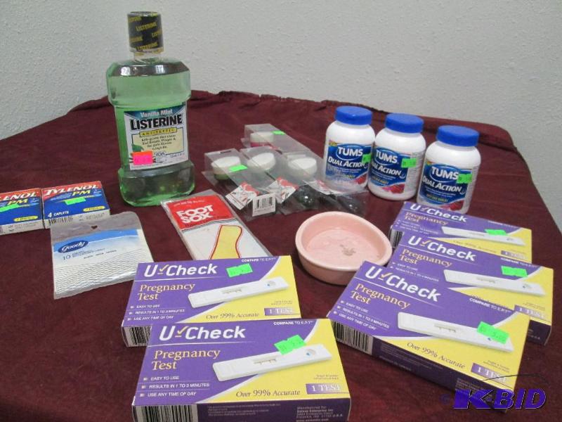 Qty 5 U Check Pregnancy test, 2- Tylenol pm 4...