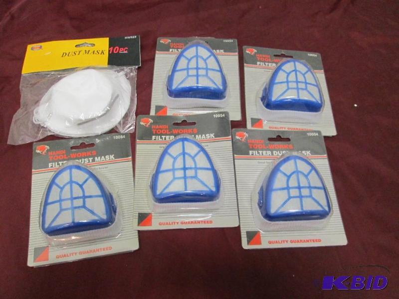 Qty 5 Handi tool-works filter dust mask and o...