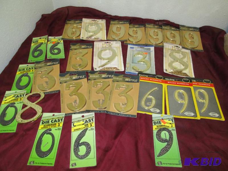 Qty 7 Die cast Aluminum number and letters 3 ...