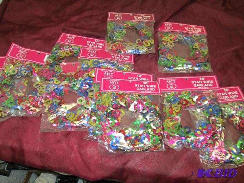 Qty 11 Decorations by Asty 18 Star wire garl...