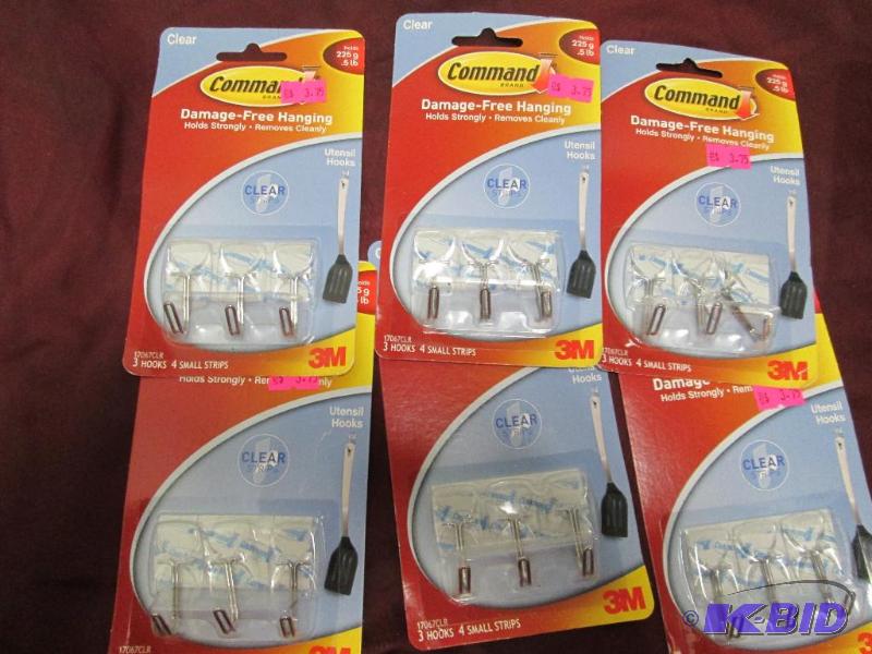 Qty 6 Command Damage-Free hanging Clear strip...