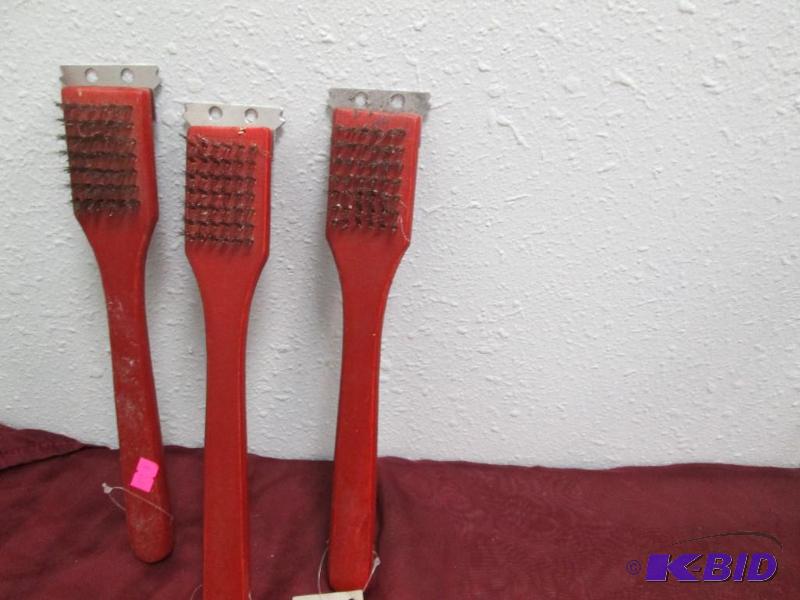 Qty 3 Grill brush and scraper...