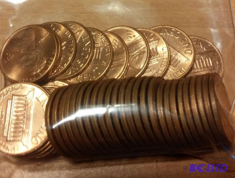 lot 100 image: 1977-D Lincoln Pennies---Brilliant Uncirculat...