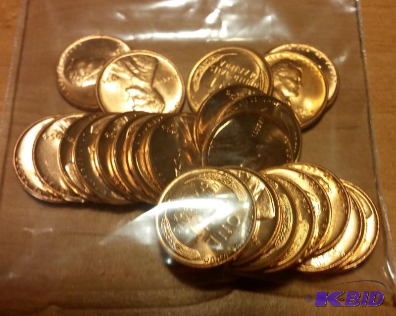 lot 17 image: 1954-D Wheat Pennies---Brilliant Uncirculated...