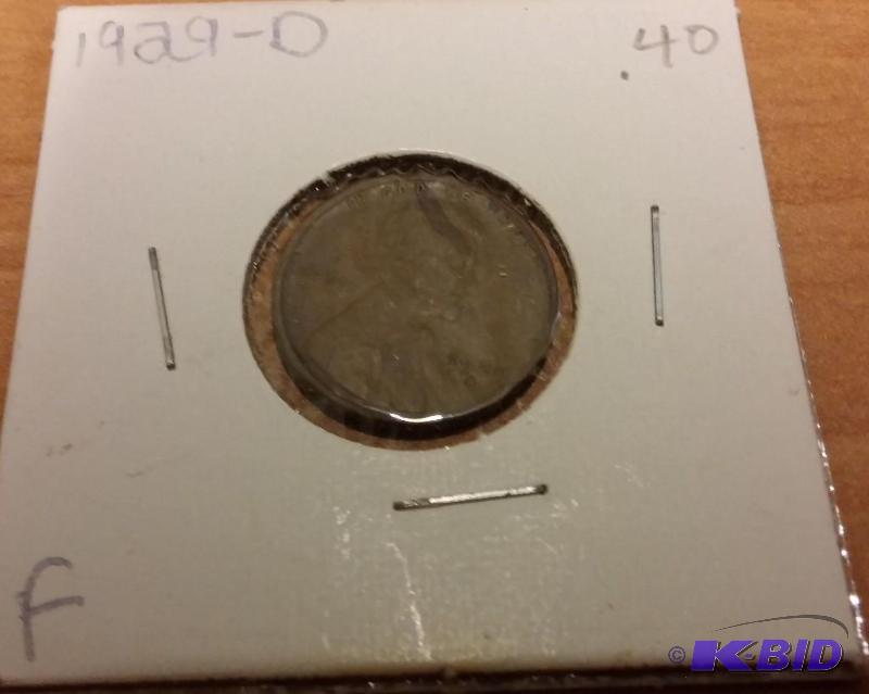 lot 170 image: 1929-D Wheat Penny...