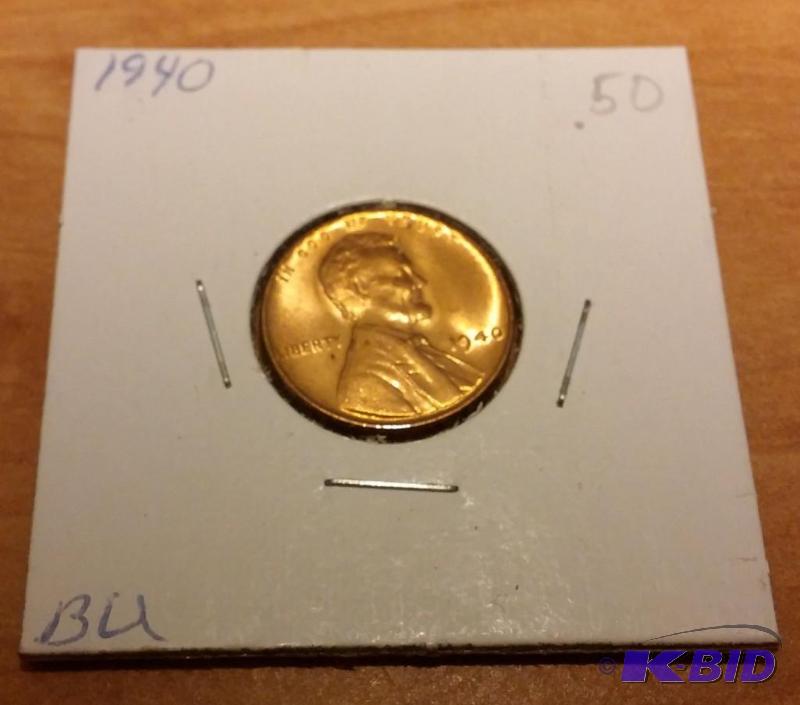 lot 171 image: 1940 Wheat Penny-Brilliant Uncirculated...
