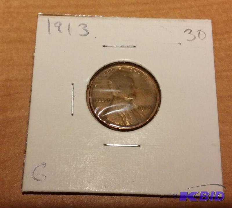 lot 179 image: 1913 Wheat Penny...