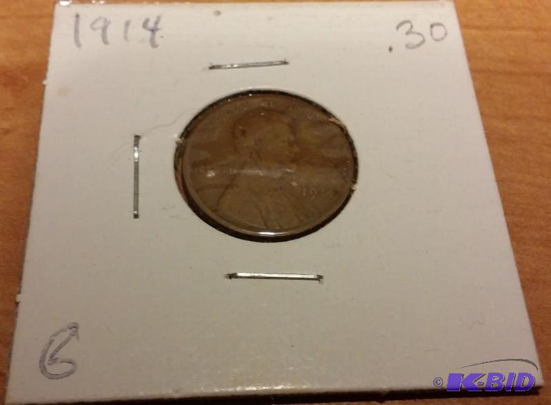 lot 180 image: 1914 Wheat Penny...