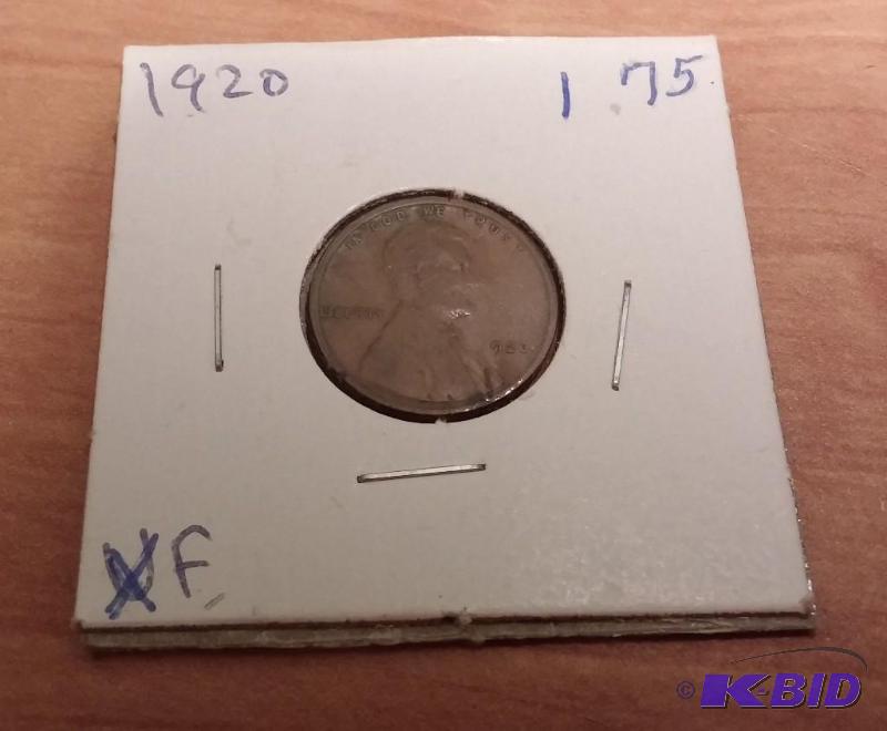 lot 188 image: 1920 Wheat Penny...