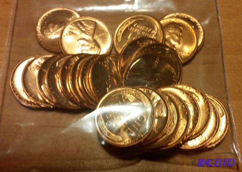 lot 19 image: 1954-D Wheat Pennies---Brilliant Uncirculated...