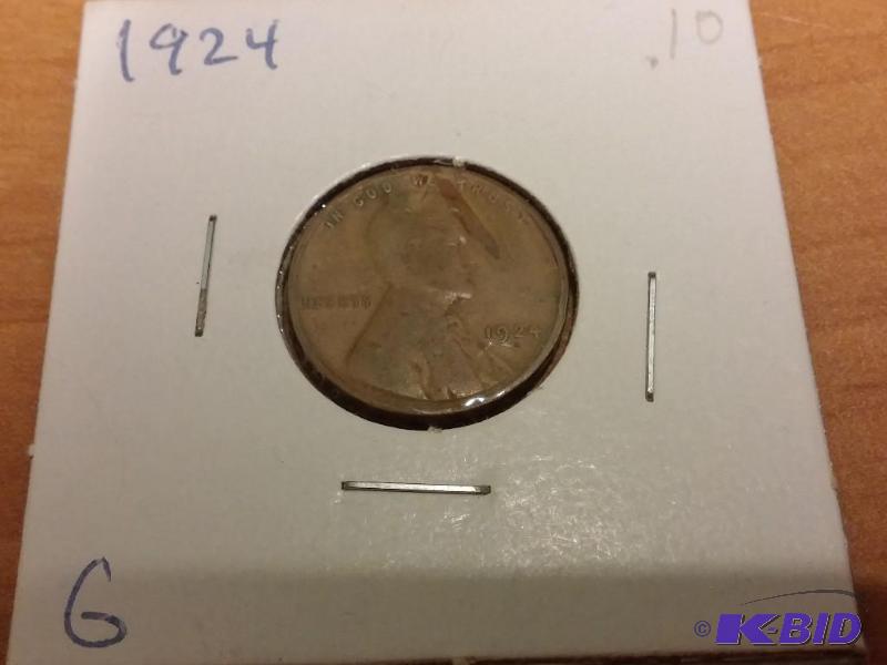 lot 193 image: 1924 Wheat Penny...