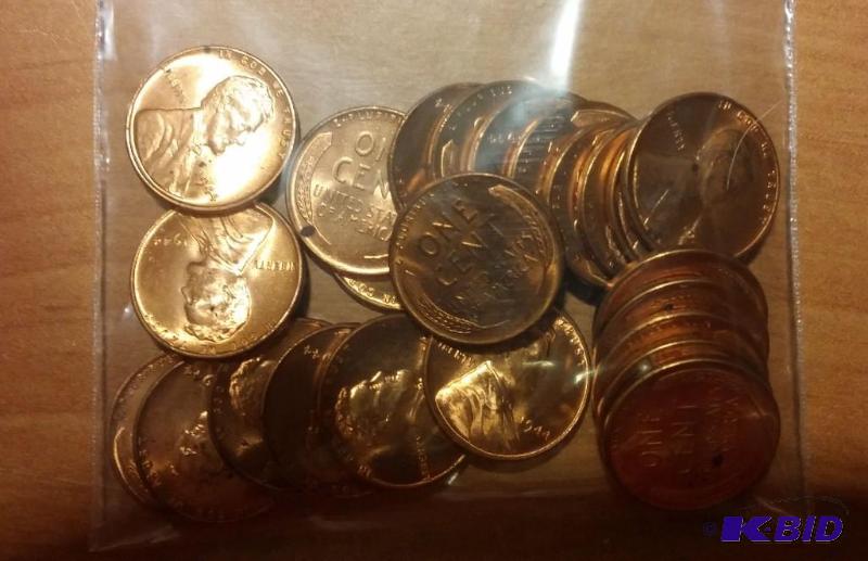 lot 2 image: 1944 Wheat Pennies---Brilliant Uncirculated...
