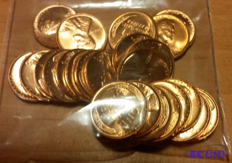 lot 21 image: 1954-D Wheat Pennies---Brilliant Uncirculated...