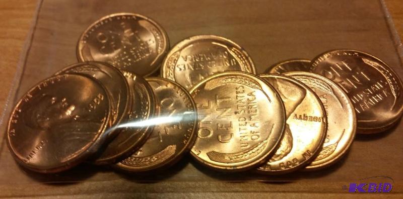 lot 22 image: 1955 Wheat Pennies---Brilliant Uncirculated...