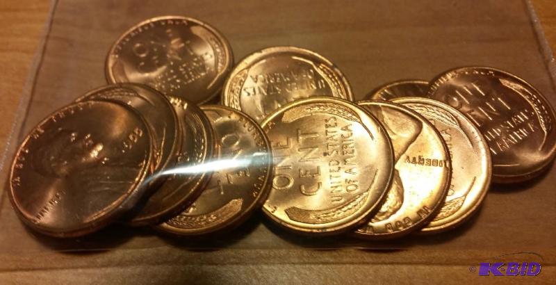 lot 23 image: 1955 Wheat Pennies---Brilliant Uncirculated...