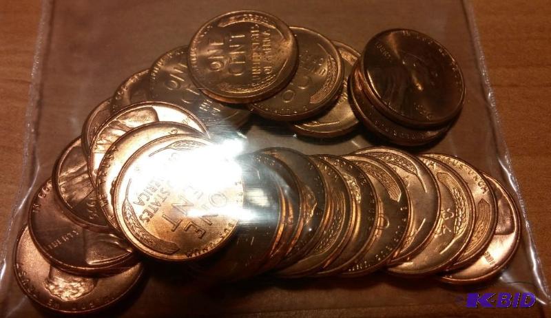 lot 31 image: 1956 Wheat Pennies---Brilliant Uncirculated...