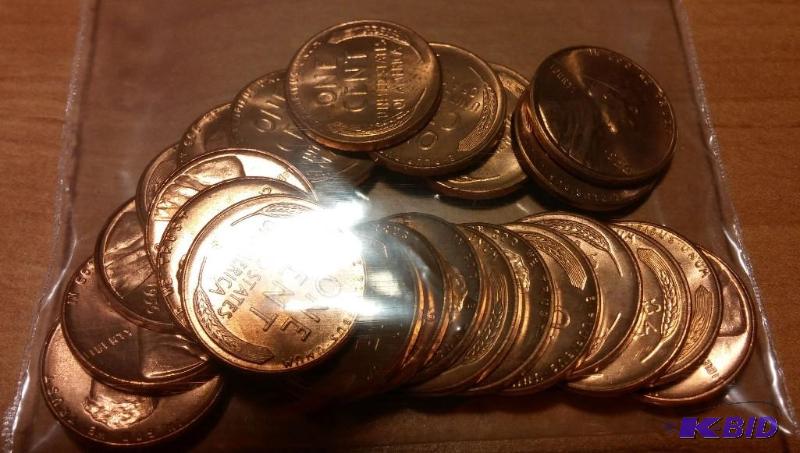 lot 32 image: 1956 Wheat Pennies---Brilliant Uncirculated...