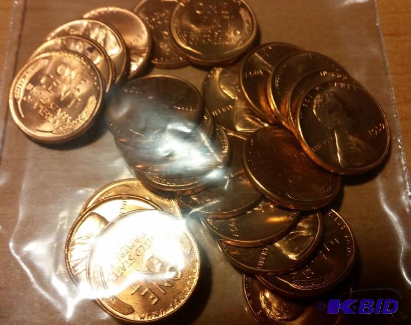 lot 34 image: 1957 Wheat Pennies---Brilliant Uncirculated...