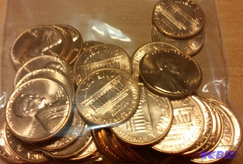 lot 38 image: 1959 Wheat Pennies---Brilliant Uncirculated...