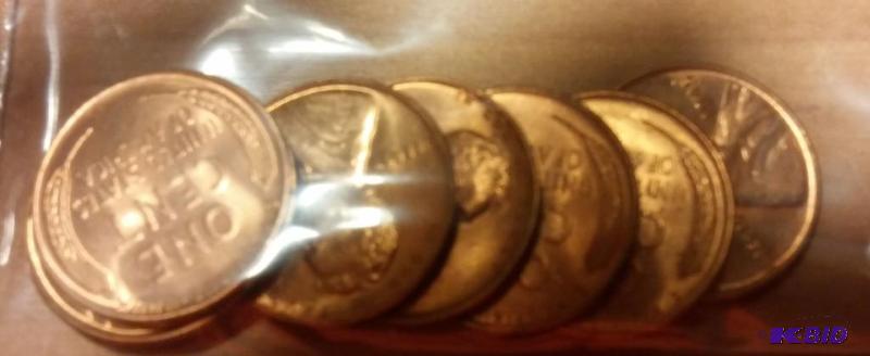 lot 4 image: 1945 Wheat Pennies---Brilliant Uncirculated...