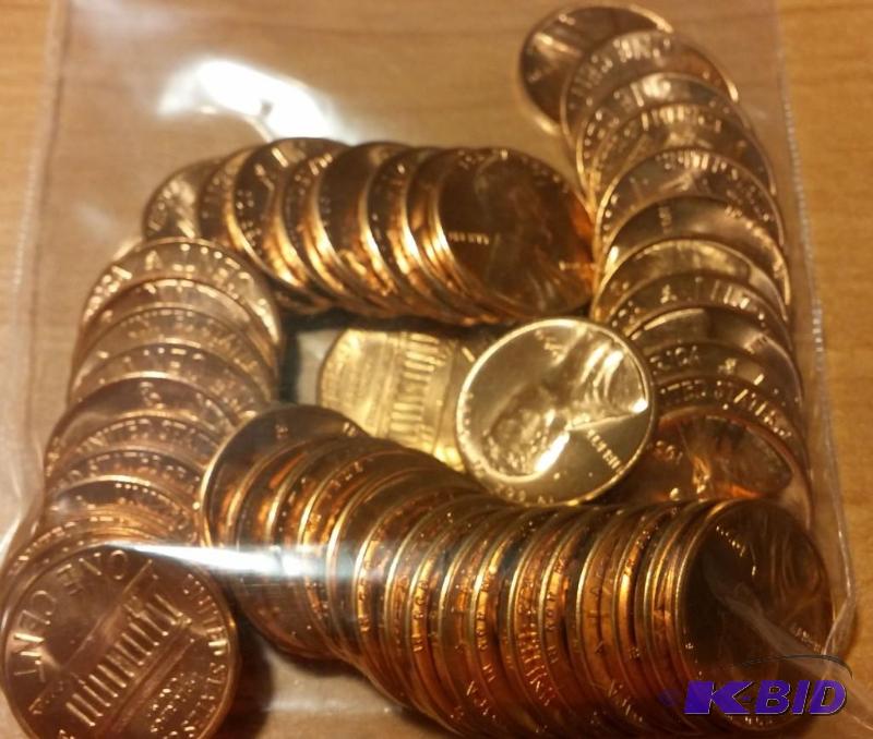 lot 40 image: 1959-D Wheat Pennies---Brilliant Uncirculated...