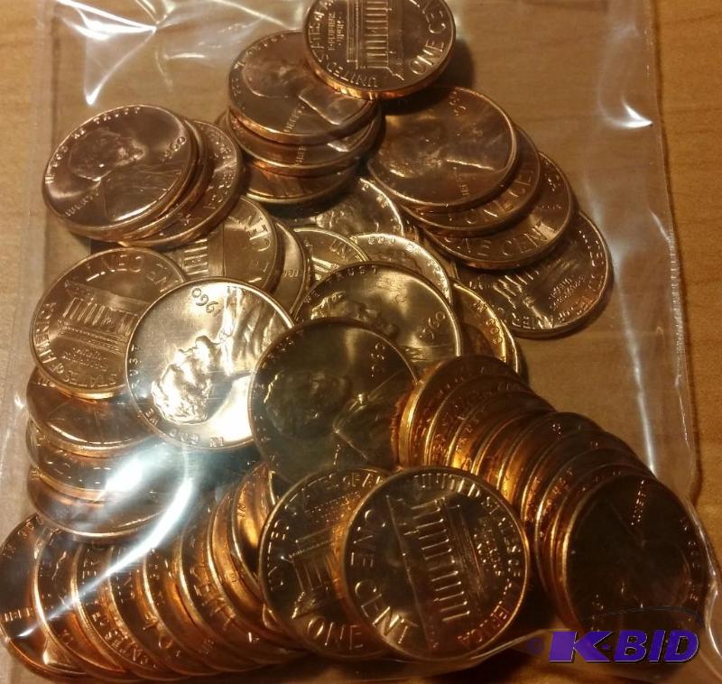 lot 42 image: 1960 Lincoln Pennies---Brilliant Uncirculated...