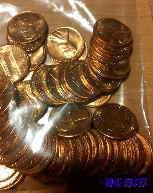 lot 45 image: 1961 Lincoln Pennies---Brilliant Uncirculated...