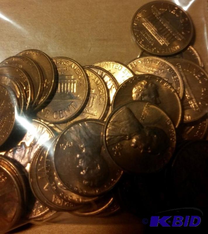 lot 46 image: 1961-D Lincoln Pennies---Brilliant Uncirculat...