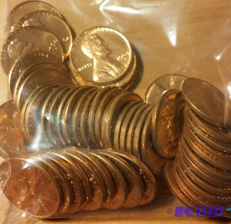 lot 57 image: 1964-D Lincoln Pennies---Brilliant Uncirculat...