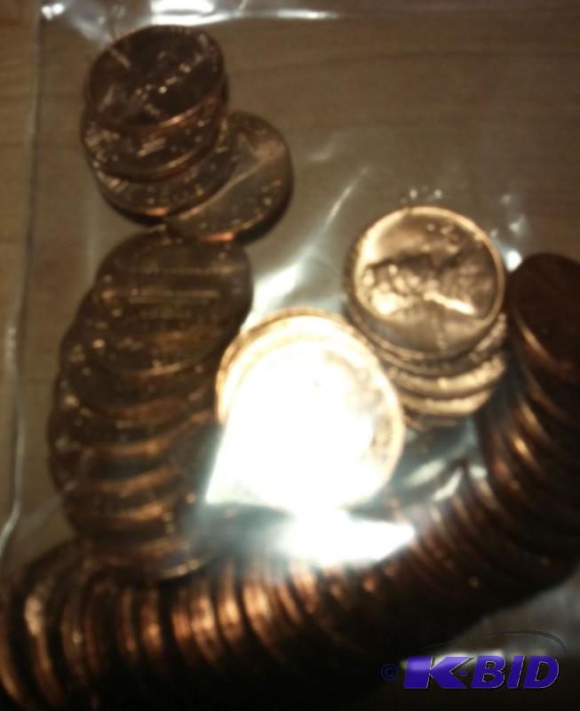 lot 58 image: 1965 Lincoln Pennies---Brilliant Uncirculated...