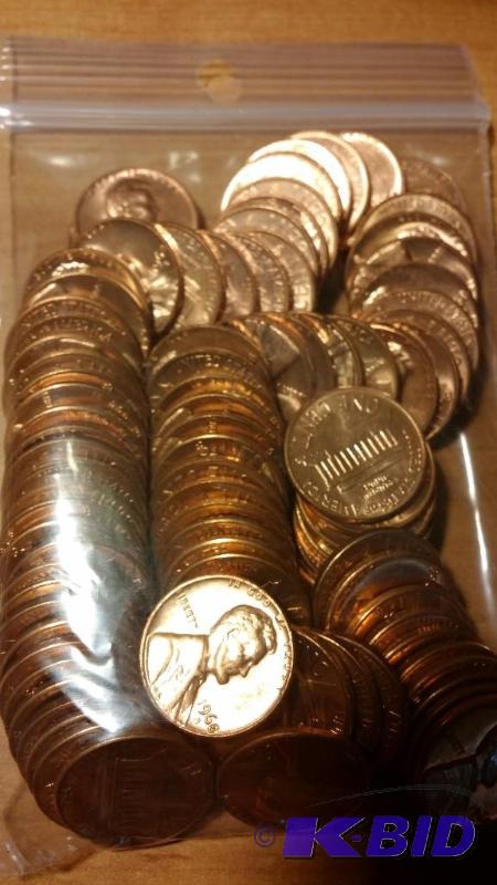 lot 72 image: 1968 Lincoln Pennies---Brilliant Uncirculated...