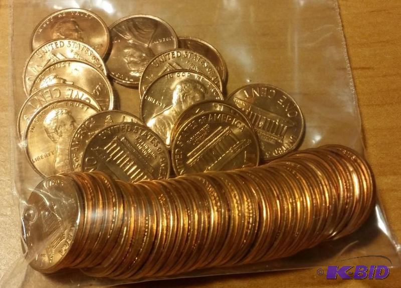 lot 92 image: 1971 Lincoln Pennies---Brilliant Uncirculated...