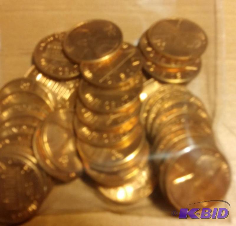 lot 93 image: 1971-D Lincoln Pennies---Brilliant Uncirculat...