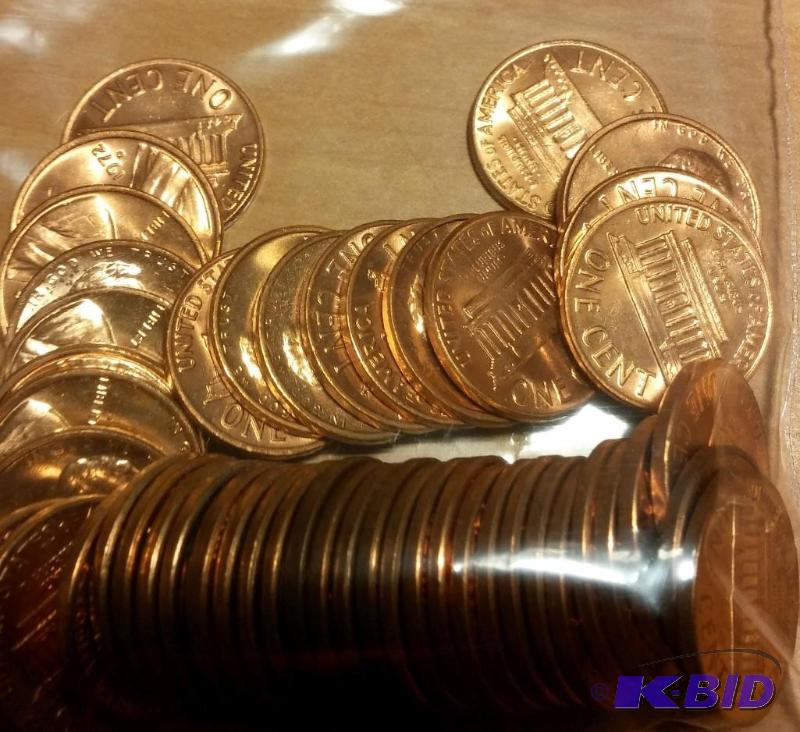 lot 94 image: 1972-D Lincoln Pennies---Brilliant Uncirculat...