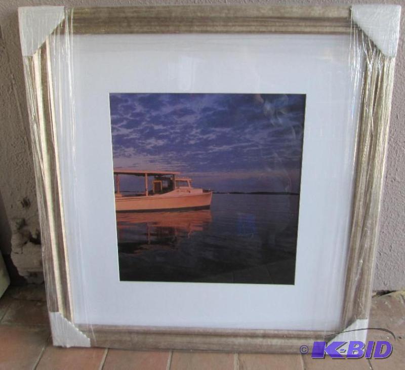 lot 103 image: Single large framed island scene....